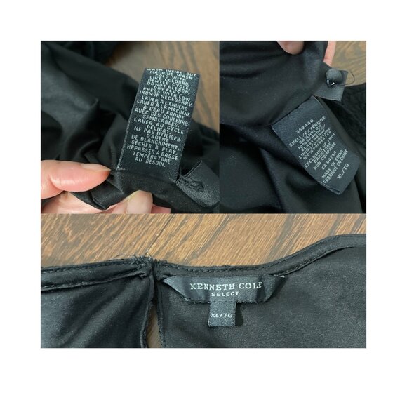 Women's XL Kenneth Cole Black Cami Top With Lace And Lining Materials - Picture 5 of 5